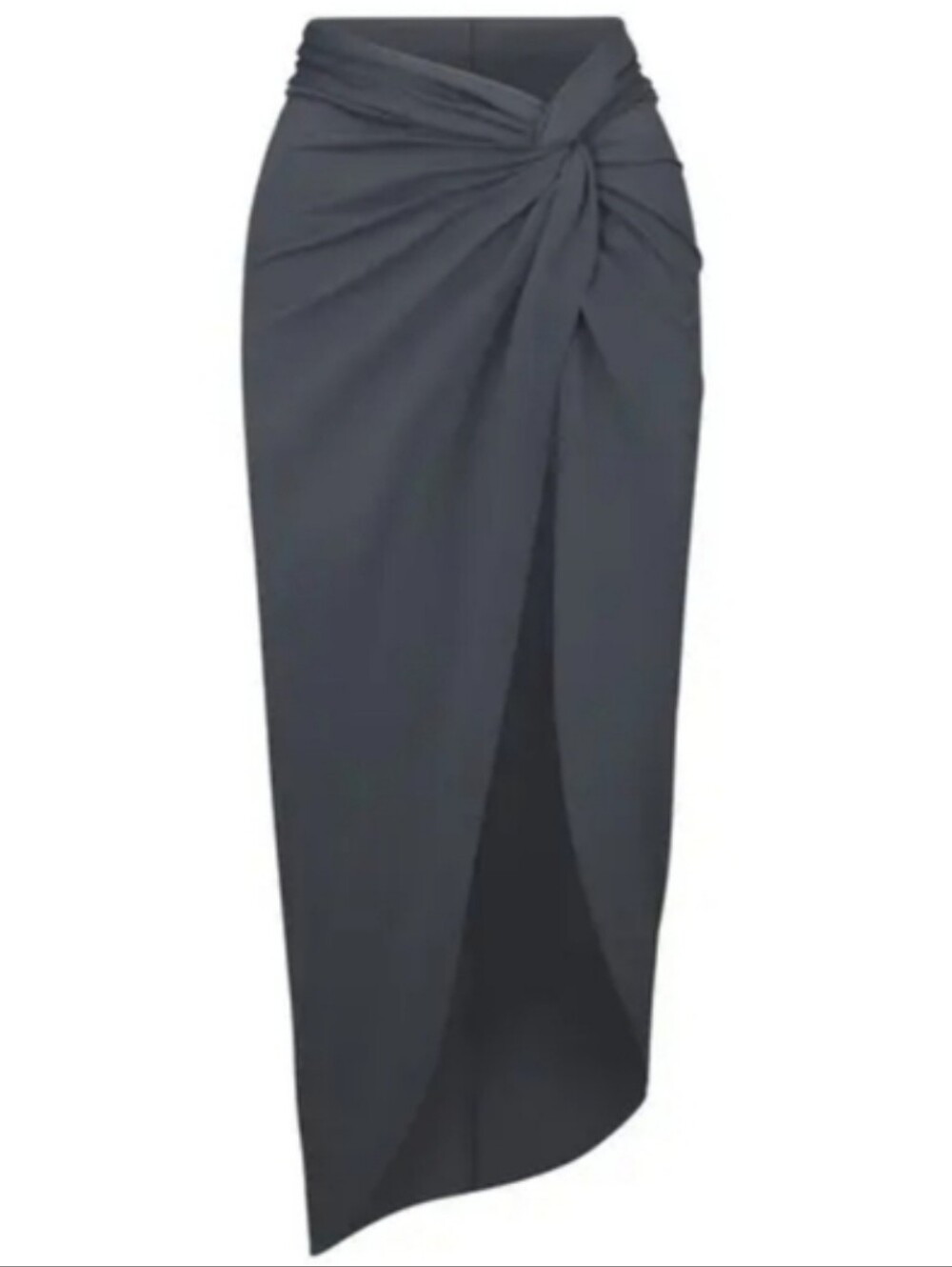 SKIMS WOMENS GUNMETAL SIGNATURE SARONG, SIZE US, MEDIUM